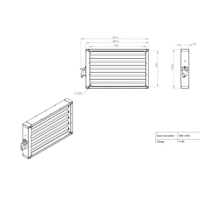 Motorized shut-off valve with 3-point control for ETA K / PHE 4200/5000 V - MAK V E 01 02 3P