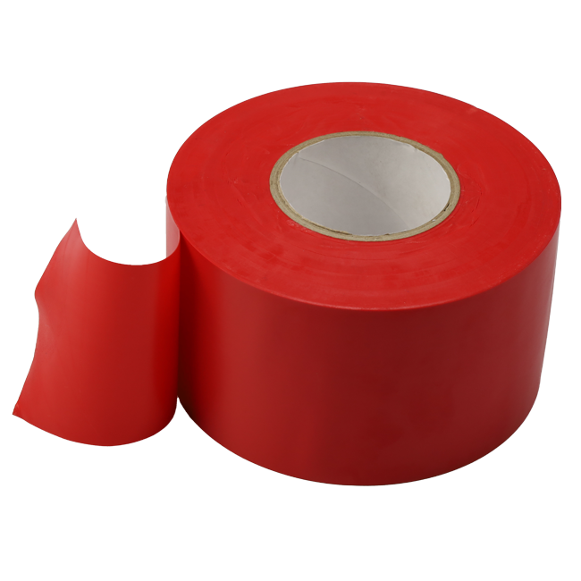 PVC tape red 50 mm wide - roll 33 m