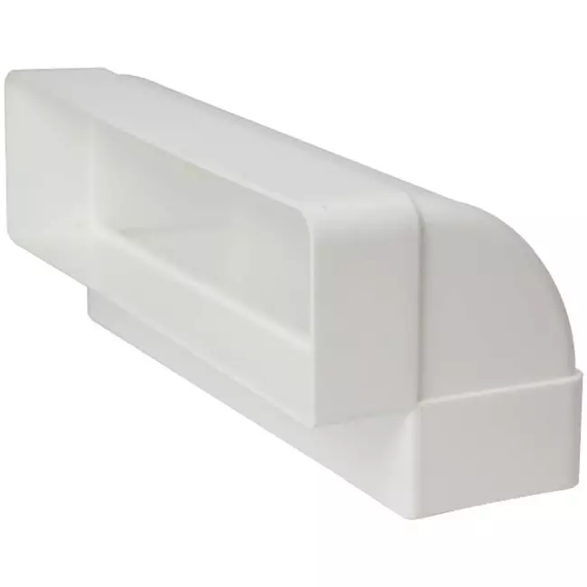 Rectangular plastic vertical 90° bend 220 x 55mm - KLV25-90