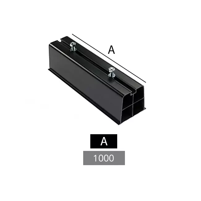 Mounting bar outside unit made of hard PVC, length 1000mm