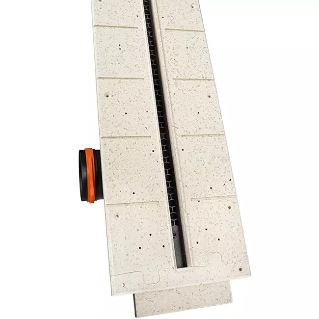 Ergovent plasterable frameless linear grille 1050 mm with connection diameter 90 mm - modular - 1 slot