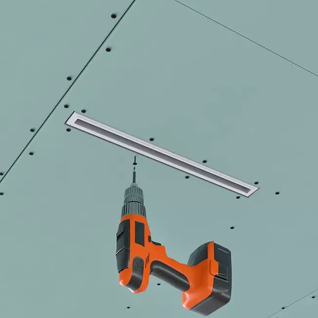 Ergovent drop-in frameless louvre 500 mm with connection diameter 75 mm - standard