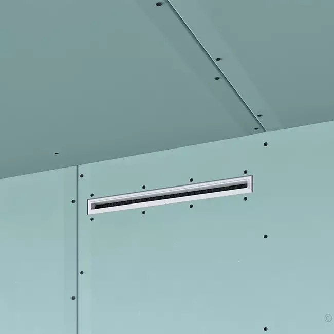 Ergovent drop-in frameless louvre 500 mm with connection diameter 75 mm - standard