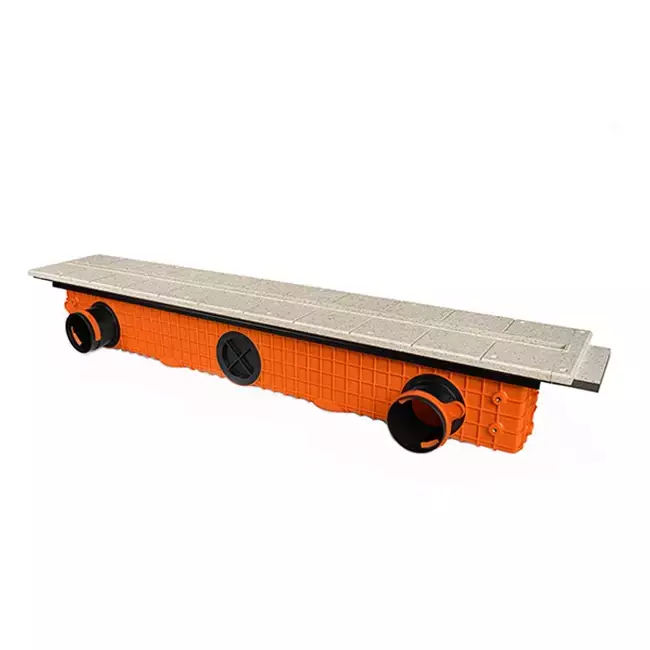Ergovent plasterable frameless linear grille 1050 mm with connection diameter 90 mm - modular - 1 slot
