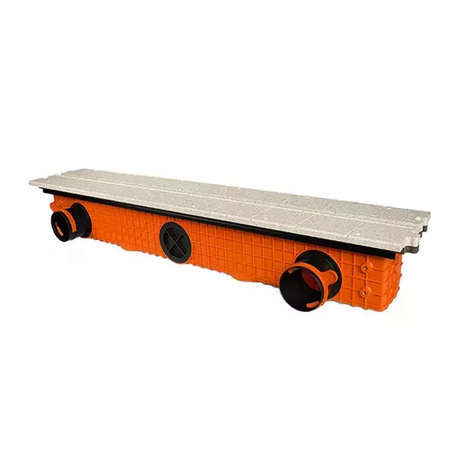 Ergovent plasterable frameless linear grille 1050 mm with connection diameter 90 mm - modular - 1 slot