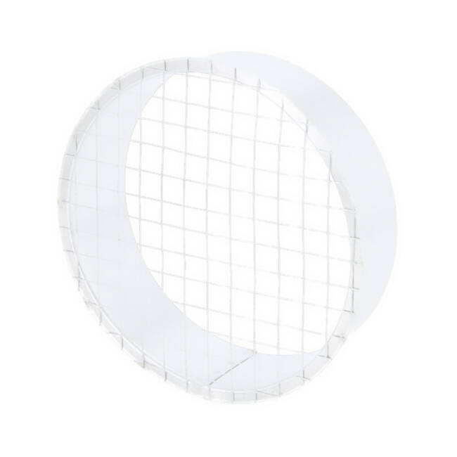 Pipe grille Ø 125mm with mesh for spiral pipe - bespoke RAL9010