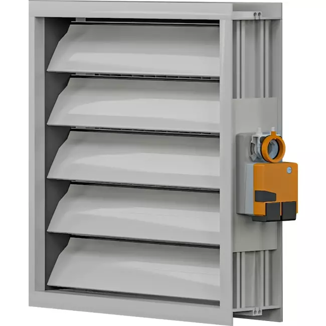 Maxivent damper with actuator for M4512 horizontal low profile left ...