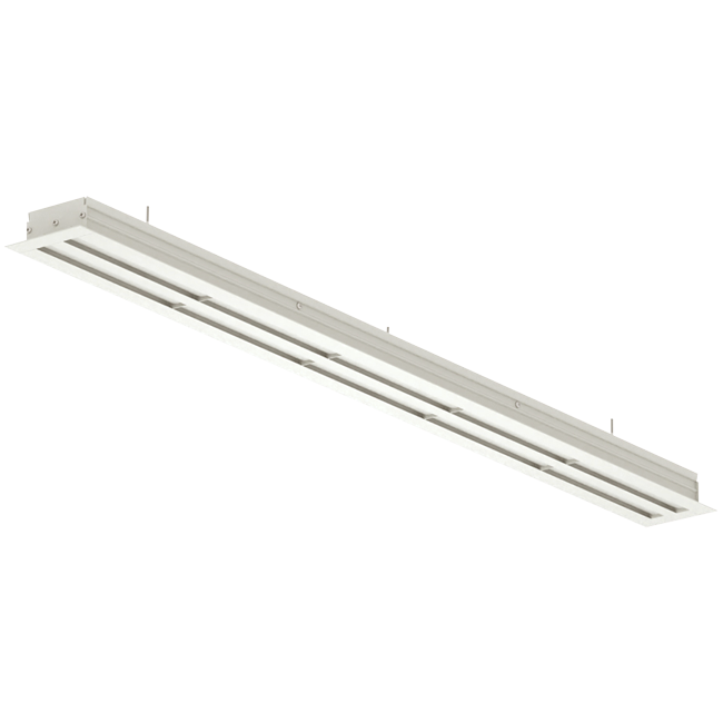 Line diffuser aluminum with 3 adjustable pattern blades - 1500 mm - RAL 9010