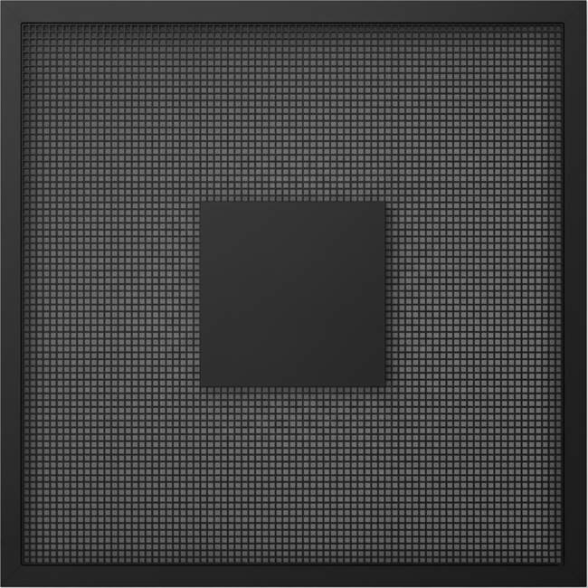 Perforated ceiling diffuser for supply and exhaust 595x595 mm - 160 mm - RAL 9005