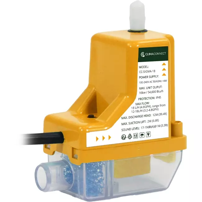ClimaConnect CC-SIGMA-18 Condensate Pump with Duct, 18 l/h