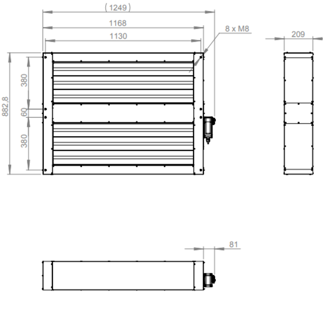 Motorized shut-off valve with spring return for ROTO K / RHE 4200 V - MAK R 4200 V01