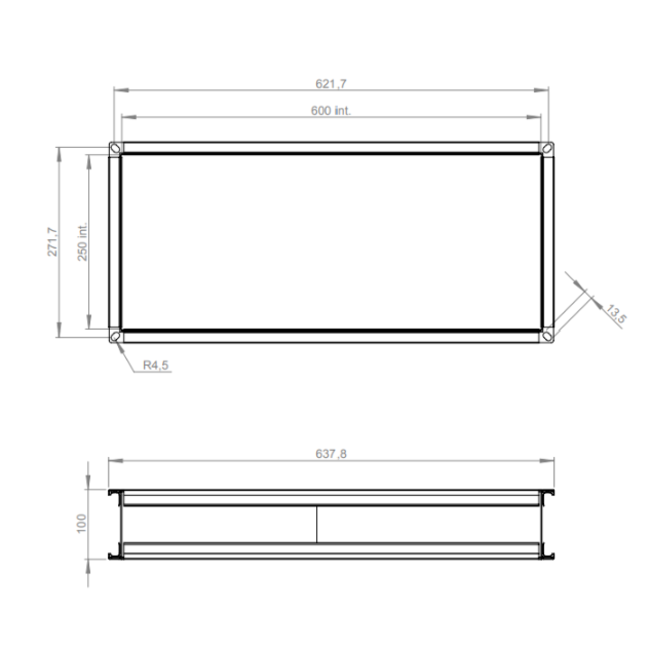 Flexible connector 600 x 250 - VS 6025