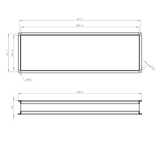 Flexible connector 800 x 250 - VS 8525