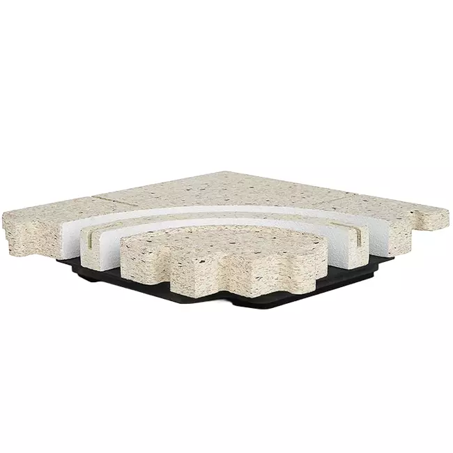 Ergovent curved corner piece for modular plug-in line gratings with 2 slots
