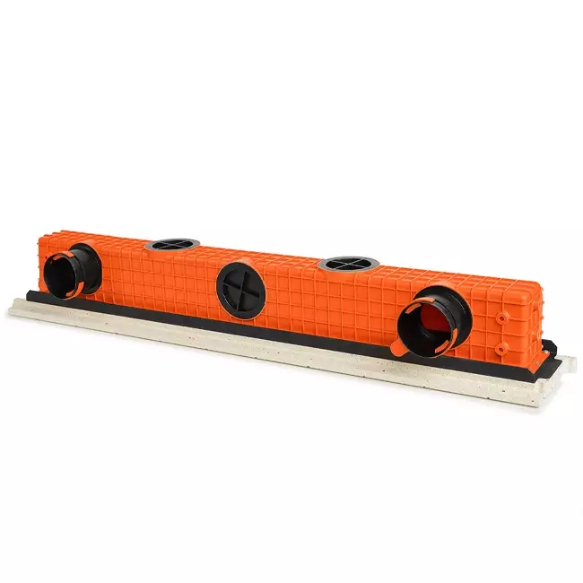 Ergovent plasterable frameless louvre 1050 mm with connection diameter 75 mm - modular - 2 slots