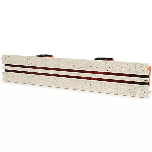 Ergovent plasterable frameless louvre 1050 mm with connection diameter 125 mm - air conditioning - 2 slots