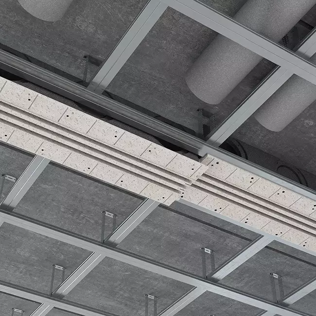 Ergovent plasterable frameless louvre 1000 mm with connection diameter 150 mm - air conditioning - 3 slots