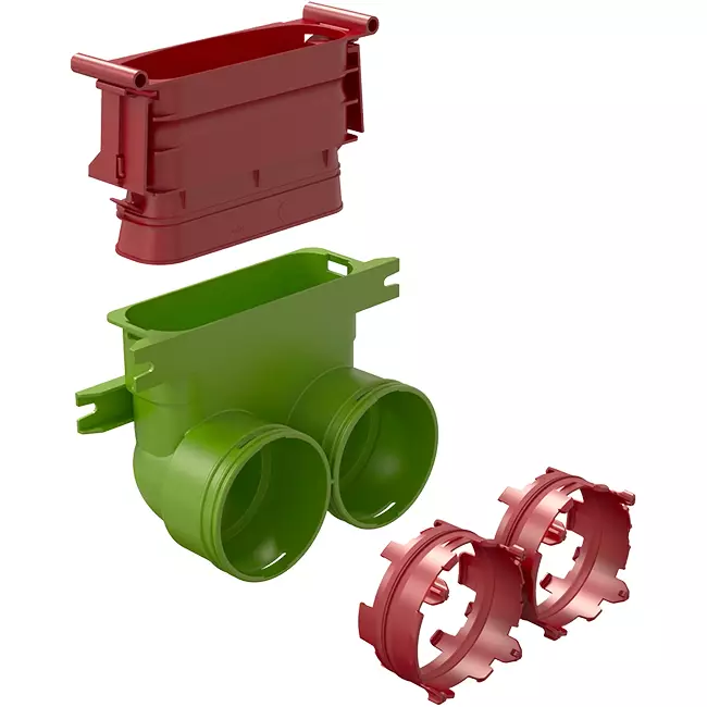 Ubbink Air Excellent 2x 34C - 45SC bend 90° reducer