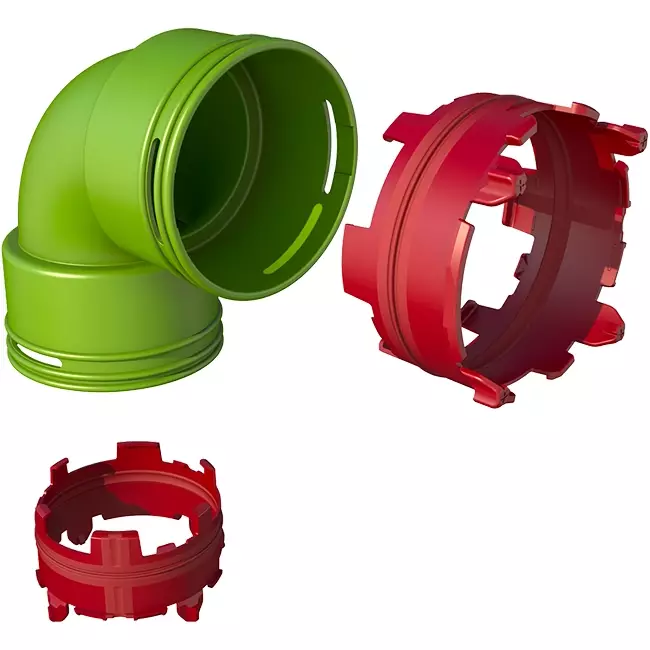 Ubbink Air Excellent 48C bend 90° connector