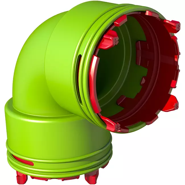 Ubbink Air Excellent 48C bend 90° connector