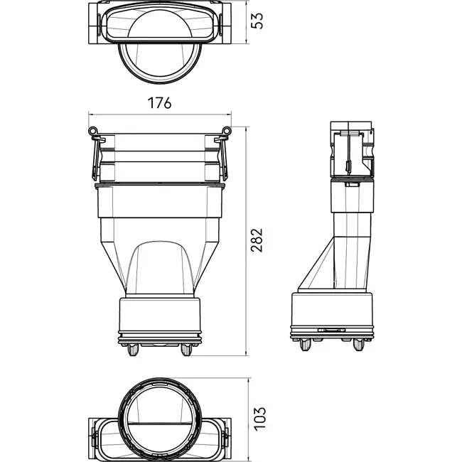 Ubbink Air Excellent 45SC - 48C reducer