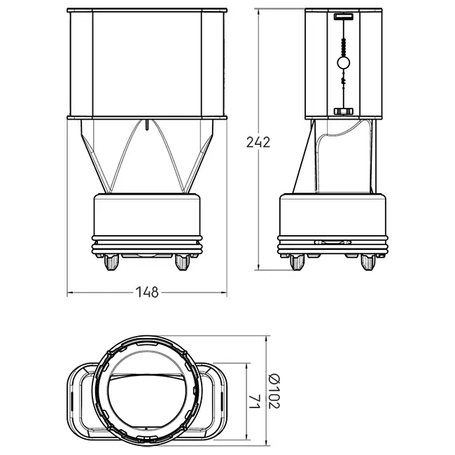 Ubbink Air Excellent 48C - 55SC reducer
