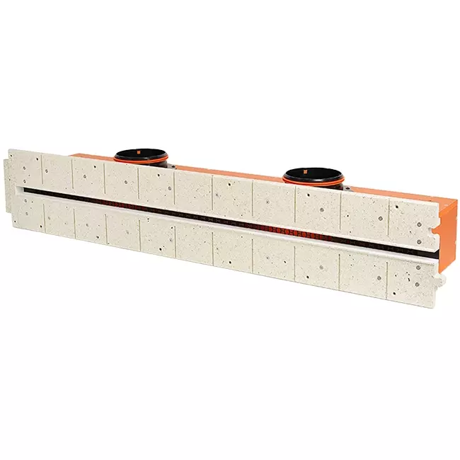 Ergovent recessible frameless linear grille 1050 mm with connection diameter 125 mm - air conditioning - 1 slot
