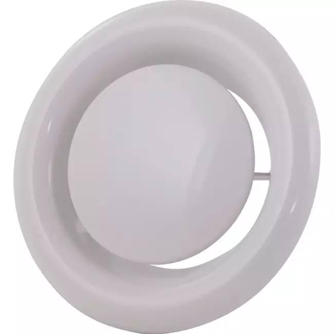 Ventilation exhaust valve 160 mm metal - E-DVS160 RAL9016