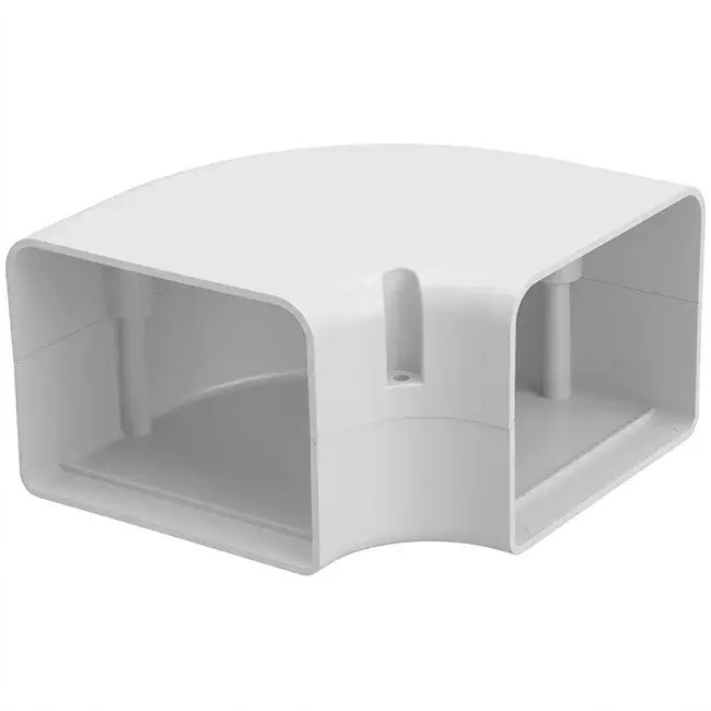 ClimaConnect 90° flat bend for mounting duct 100 mm - RAL 9010