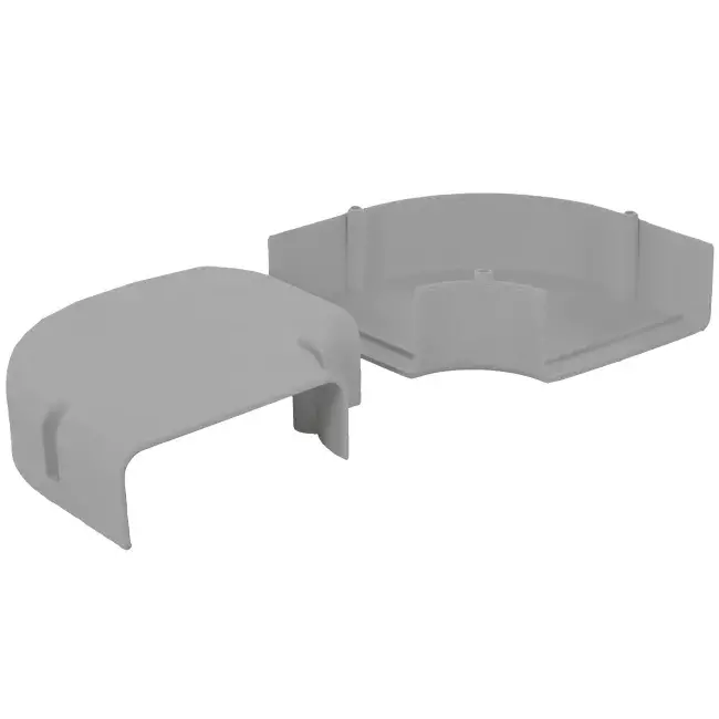ClimaConnect 90° flat bend for mounting duct 100 mm - RAL 9010