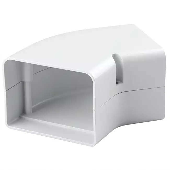ClimaConnect 45° flat bend for mounting duct 75 mm - RAL 9010