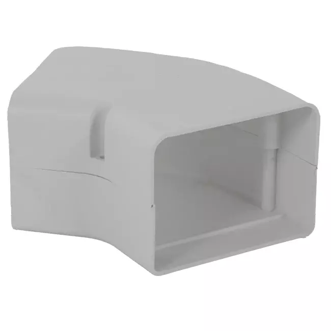 ClimaConnect 45° flat bend for mounting duct 75 mm - RAL 9010