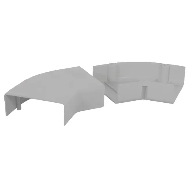 ClimaConnect 45° flat bend for mounting duct 75 mm - RAL 9010