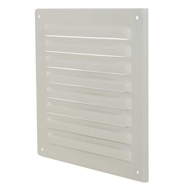 Outside grille square 150x150mm aluminum - RAL9010