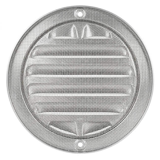 Outer grille round 80 mm aluminum - anodized aluminum