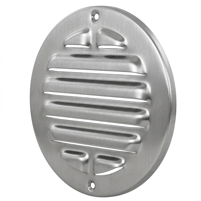 External grille round 125 mm stainless steel304