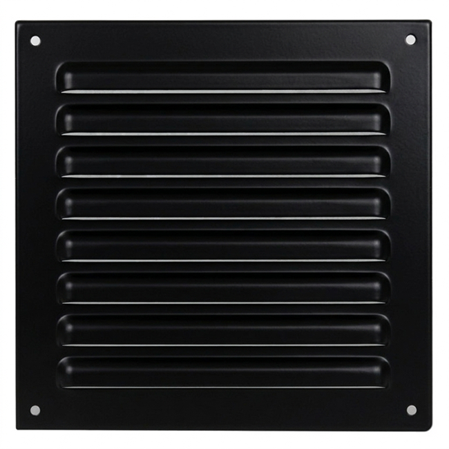 Outside grille square 200x200 mm aluminum - RAL9005 30% gloss