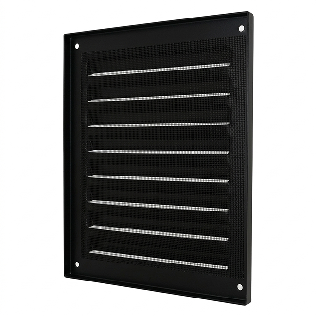 Outside grille square 200x200 mm aluminum - RAL9005 30% gloss