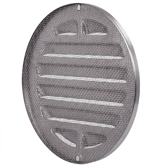 External grille round 125 mm stainless steel304