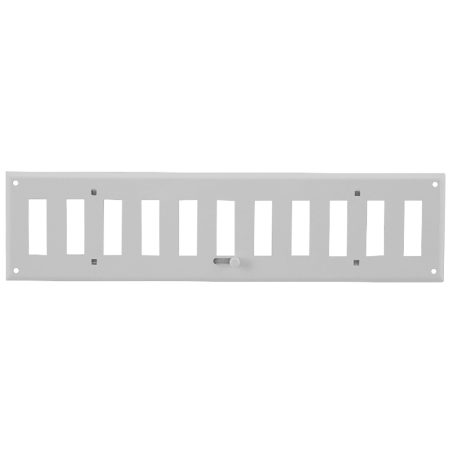 Wall grille adjustable 300x100 mm metal - RAL 9016
