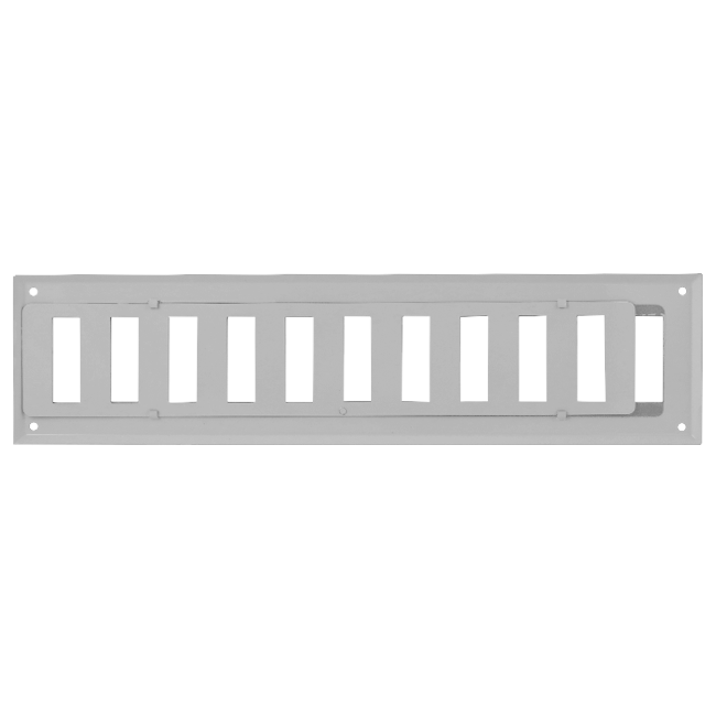 Wall grille adjustable 300x100 mm metal - RAL 9016