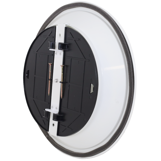 Round ceiling grille with fixed pattern, Ø 250 mm - RAL9010