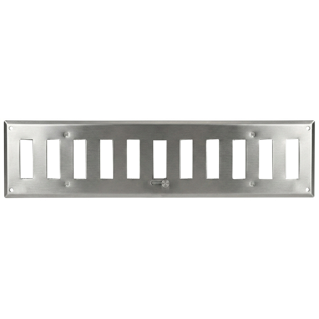 Wandrooster verstelbaar 400x100mm metaal - Ongecoat