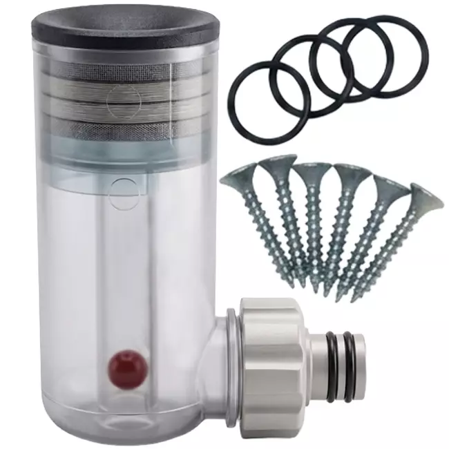 Waterless recessed siphon for condensate drainage.