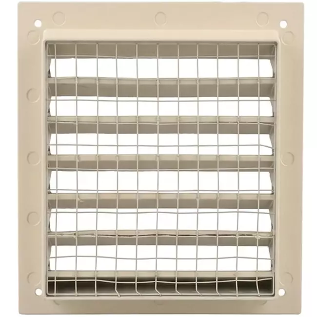 Exterior wall grille aluminum 100x100 mm - RAL 1015