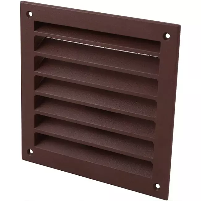 Exterior wall grille aluminum 150x150 mm - RAL 8016