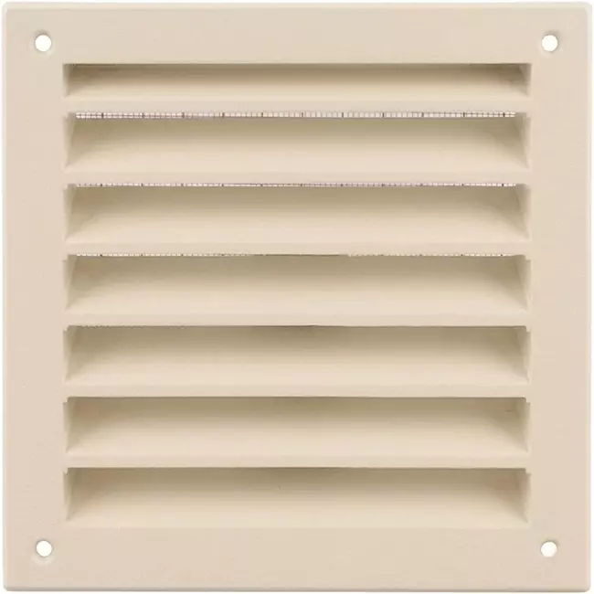 Exterior wall grille aluminum 100x100 mm - RAL 1015
