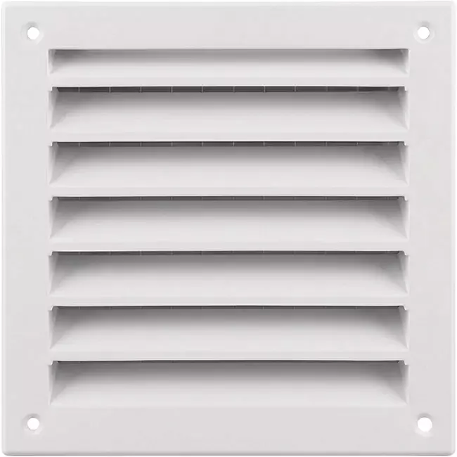 Exterior wall grille aluminum 150x150 mm - RAL 9016