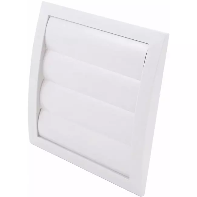 Gravity grille overpressure ventilation grille 190x190 diameter: 150 white - ND15Z