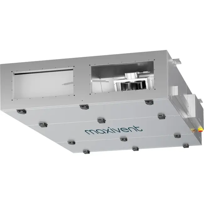 Maxivent WTW air handling units with counterflow heat exchanger, 3500 m³/h, with hot-water coil on the right - PHE 3500 F WOJR